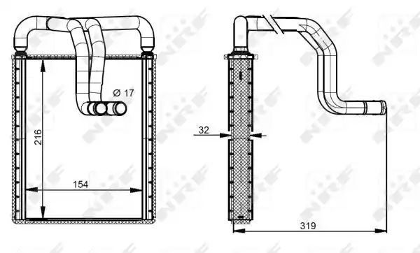 Nagrzewnica Hyundai TUSCON 2,0CRDI 2,0 04-10 NRF 54335