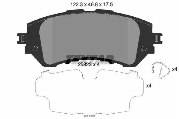 KLOCKI HAM. TOYOTA P. YARIS 13- Textar 2582301