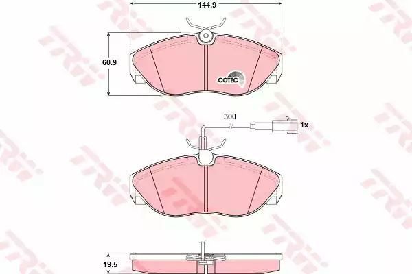 Klocki hamulcowe przód Fiat DUCATO 00- TRW GDB1425