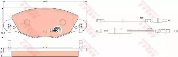 Klocki hamulcowe przód Citroen C5 TRW GDB1449