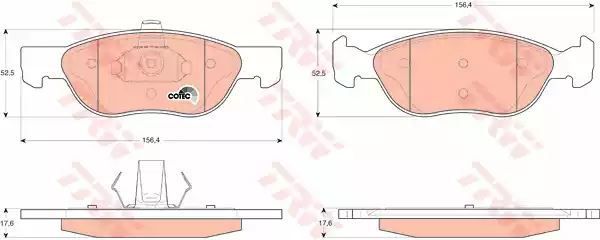Klocki hamulcowe przód Alfa Romeo 145 146 TRW GDB1487
