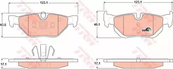 Klocki hamulcowe tył BMW E87 90 91 E84 TRW GDB1626