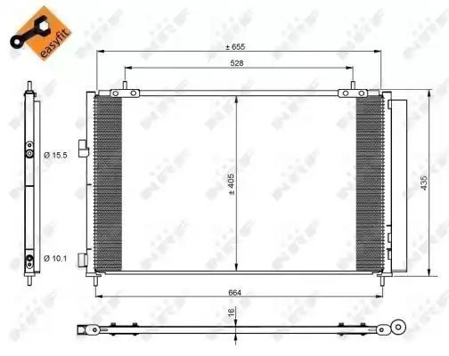 Chłodnica skraplacz klimatyzacji Toyota RAV 4 12- NRF 350222