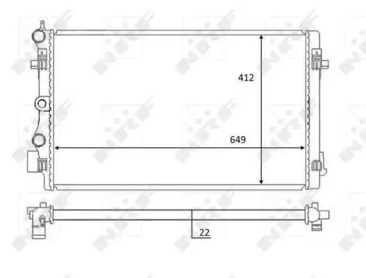 Chłodnica VOLKSWAGEN POLO 05 2010-05 2014 NRF 59056