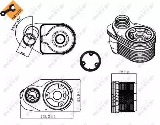 Chłodnica oleju Fiat DUCATO 2.3D 14- NRF 31324