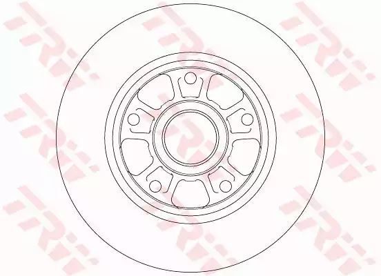 Tarcza hamulcowa tył Renault MEGANE 08- bez łożyska 260X8 TRW DF6182