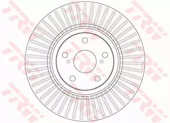 Tarcza hamulcowa przód Toyota AVENSIS 2,0-2,2 D-4D 09- TRW DF6268