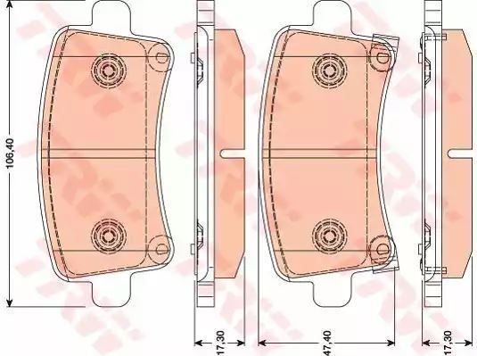 Klocki hamulcowe tył Opel INSIGNIA 08- 1,6-2,0 CDTI TRW GDB1784