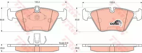 Klocki hamulcowe przód BMW E39 -10 96 TRW GDB1264