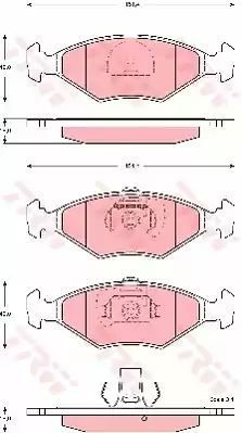 Klocki hamulcowe przód Fiat PALIO TRW GDB1533