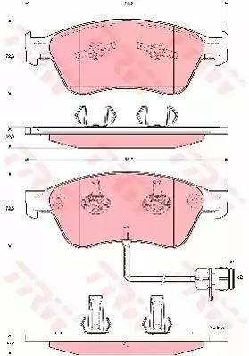 Klocki hamulcowe przód A8 PHAETON 02- z czujnikiem TRW GDB1598