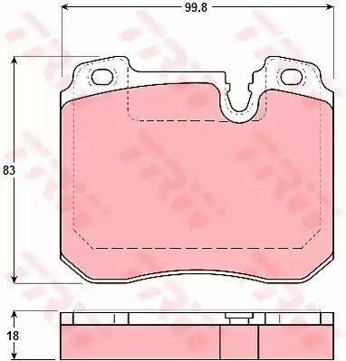 Klocki hamulcowe przód BMW E34 M5 3,8 TRW GDB1161