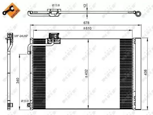 Chłodnica skraplacz klimatyzacji Mercedes C 07- 6.2, CLS 11- 5.5 NRF 350214