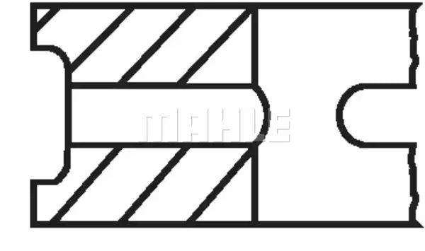 PIERŚCIENIE TŁOKOWE DB T2/L Mahle Original 00445N0