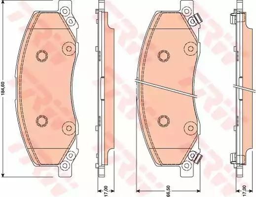 Klocki hamulcowe przód Opel INSIGNIA 08- z czujnikiem TRW GDB1781