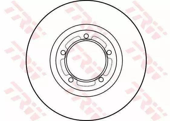 Tarcza hamulcowa przód Ford TRANSIT 91-00 254X24,3 5 OTWORÓW TRW DF2786