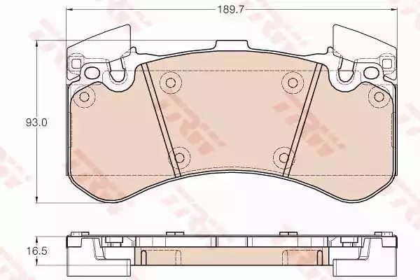 Klocki hamulcowe przód Audi A8 09- TRW GDB1976