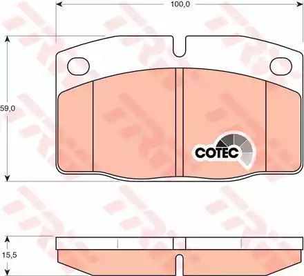 Klocki hamulcowe przód Opel CORSA A KADETT TRW GDB199