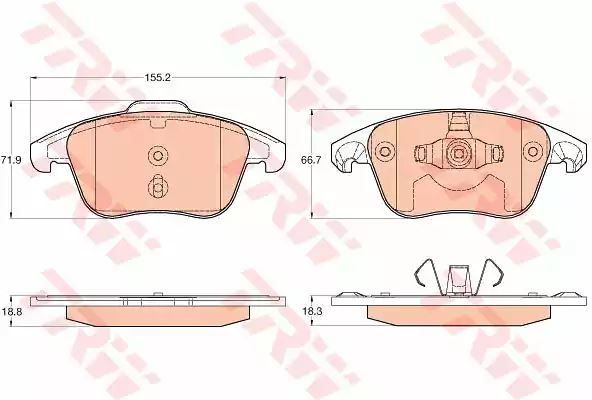 Klocki hamulcowe przód Citroen C4 2,0HDI 308 3008 RCZ TRW GDB2025