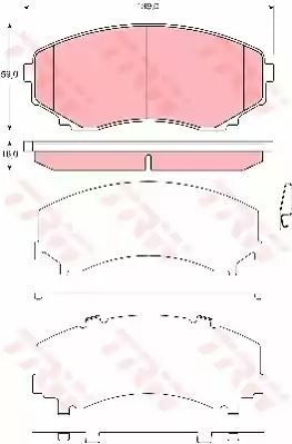 Klocki hamulcowe przód Mazda MPV TRW GDB3326