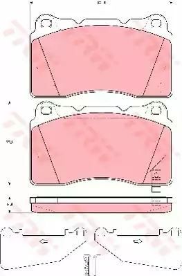 Klocki hamulcowe przód Opel ASTRA INSIGNIA 1,6-2,8 08- z czujnikiem 131,8x77,3x14,8 BREMBO  TRW GDB3349