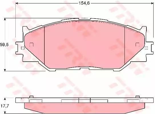 Klocki hamulcowe przód Lexus IS 220D 250 05- TRW GDB3410