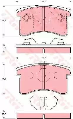 Klocki hamulcowe przód Daihatsu CUORE TRW GDB3126