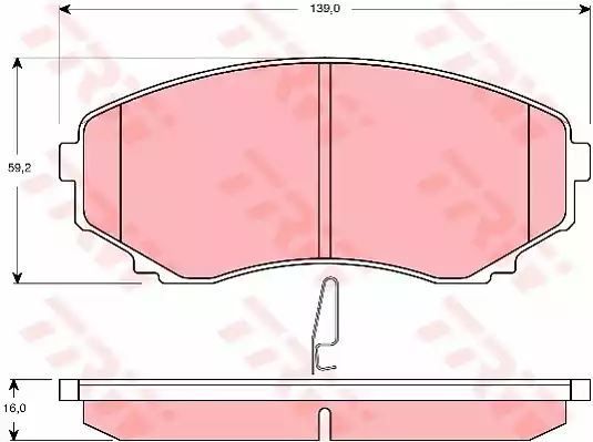 Klocki hamulcowe przód Mazda MPV TRW GDB3255