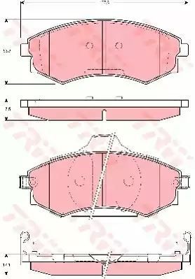 Klocki hamulcowe przód Hyundai LANTRA TRW GDB3283