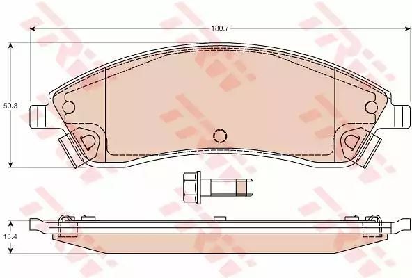 Klocki hamulcowe przód Cadilac SRX 3,6 4,6 04-08 TRW GDB4451