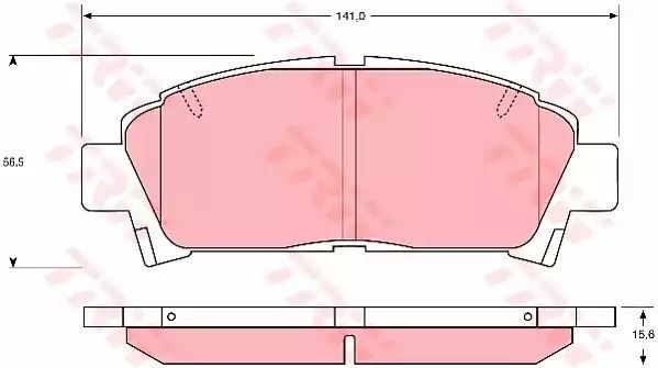 Klocki hamulcowe przód Toyota CARINA E TRW GDB1145