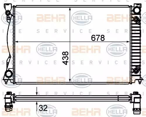 Chłodnica Audi A6 2,4 3,0TDI 05- Hella 8MK376735151