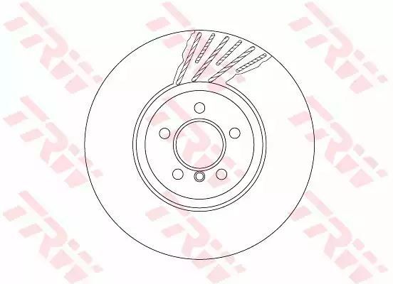 Tarcza hamulcowa przód BMW 5 09- 6 10- 7 08-15 LE TRW DF6613S