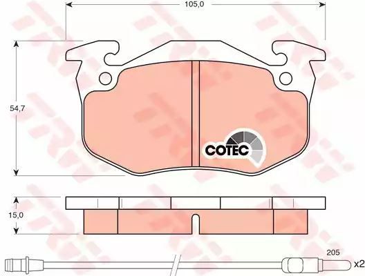 Klocki hamulcowe przód Renault TWINGO 93- TRW GDB328