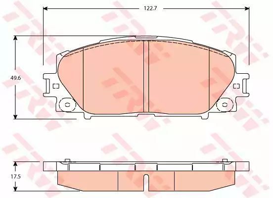 Klocki hamulcowe przód Toyota YARIS TRW GDB3459