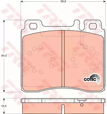 Klocki hamulcowe przód Mercedes W140 300-600 TRW GDB113