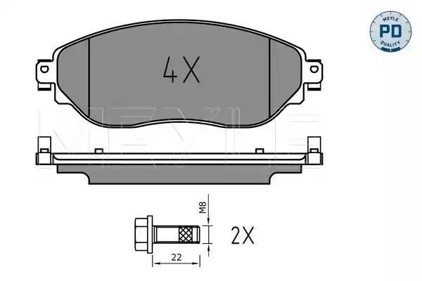 KLOCKI HAMULCOWE PRZÓD RENAULT TRAFIC 1,6 DCI 14- MEYLE 0252208718/PD