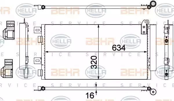 SKRAPLACZ KLIMATYZACJI MINI COOPER 01-07 Hella 8FC351300644