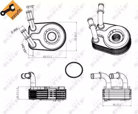 Chłodnica oleju Alfa Romeo 147 1.9D 01- NRF 31321