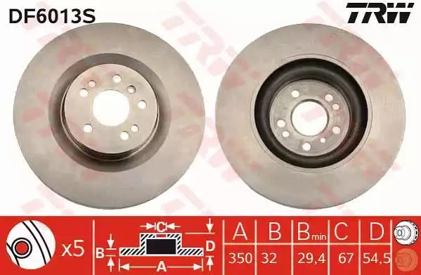 Tarcza hamulcowa przód Mercedes W164 W251 05- TRW DF6013S