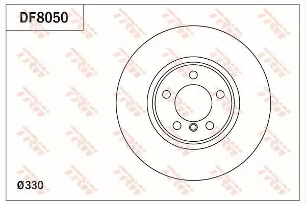 Tarcza hamulcowa przód BMW 2 3 4 2,0-3,0 11- TRW DF8050