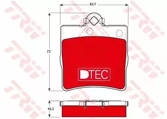Klocki hamulcowe tył Mercedes W202 210 C20 TRW GDB1335DTE