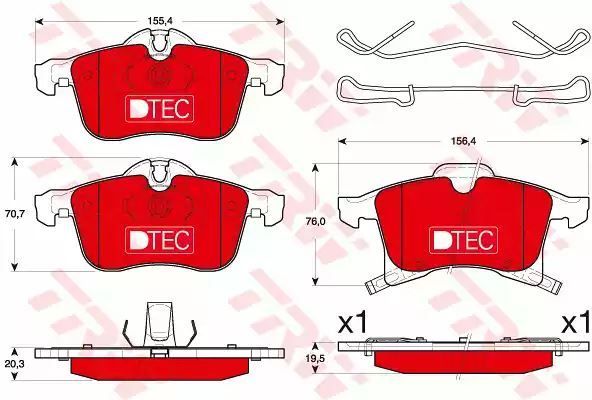 Klocki hamulcowe przód Opel ASTRA G ZAFIRA TRW GDB1668DTE