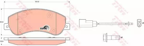 Klocki hamulcowe przód Ford TRANSIT06- TRW GDB1724