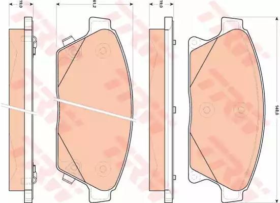 Klocki hamulcowe przód Opel ASTRA J 09- ZAFIRA C 11- TARCZA 300MM TRW GDB1847