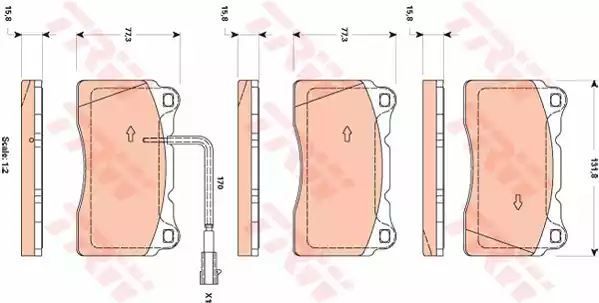 Klocki hamulcowe przód Alfa Romeo 159 TRW GDB1871