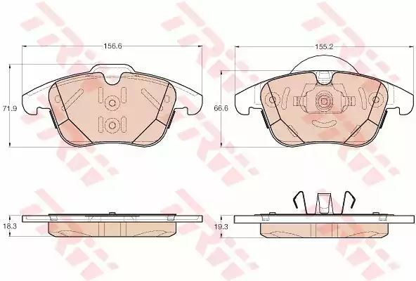 Klocki hamulcowe przód Ford MONDEO GALAXY V70 S80 06- TRW GDB1960