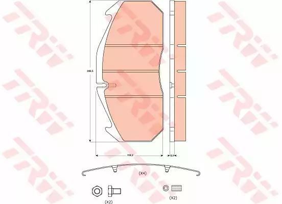 KLOCKI HAM. MAN P. TGA/E 2000/NG/NL 96- TRW GDB5065