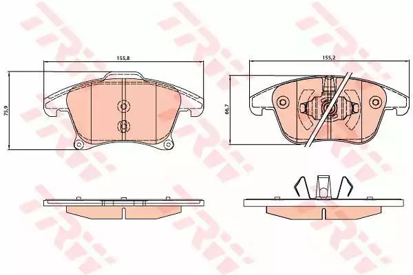 Klocki hamulcowe przód Ford FUSION 02-12 TRW GDB2075