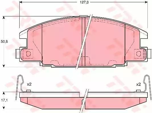Klocki hamulcowe przód Opel FRONTERA ISUZU TRW GDB3161